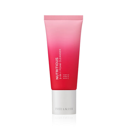 Estée Lauder front packaging showing travel-size bottle and clear brand benefit
