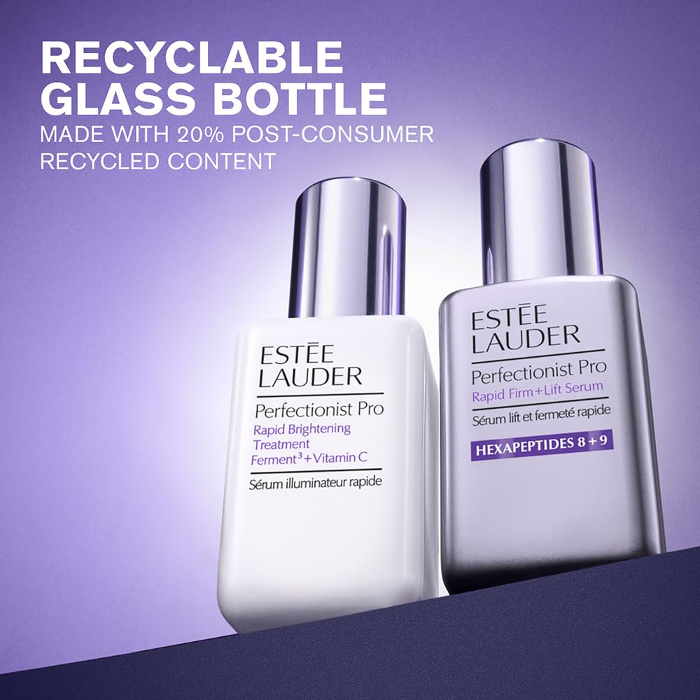 Estée Lauder pump dispensing serum to reveal silky peptide-rich texture and quick absorption