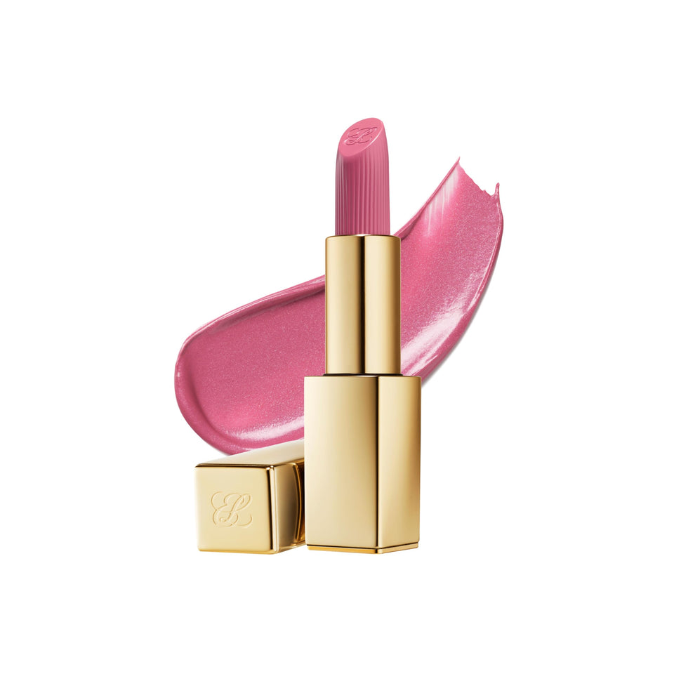 Estée Lauder front packaging showing elegant gold case and shade name for a luxe look