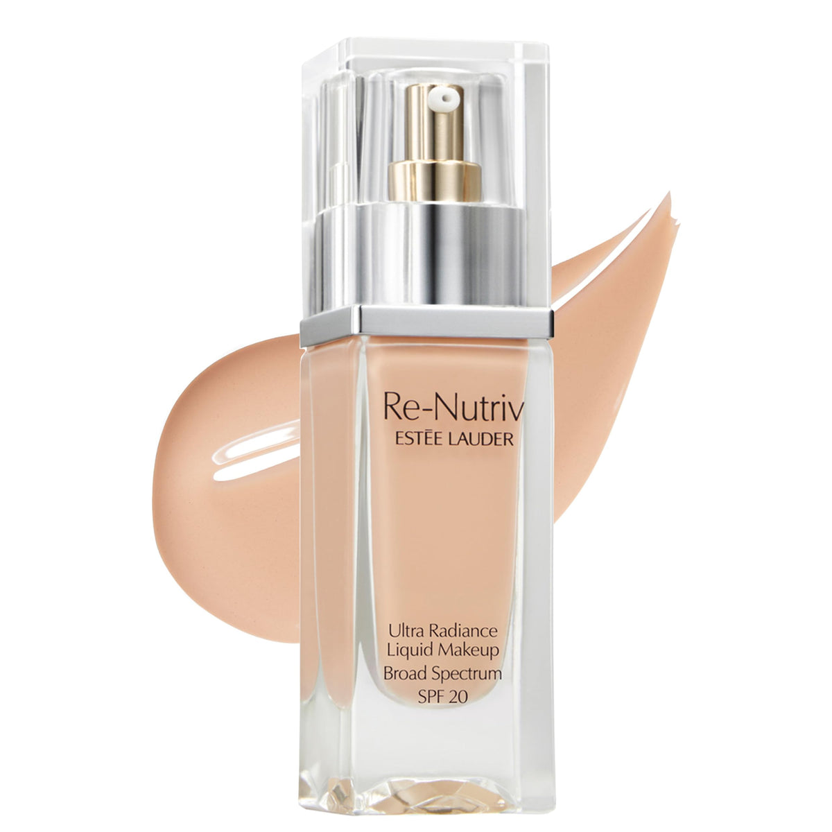 Estée Lauder front bottle view showing elegant packaging and product identity benefit glowing finish