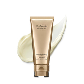 Estée Lauder Re-Nutriv front packaging showing premium 3.4 oz tube and clear branding for daily hydration