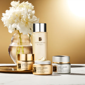 Estée Lauder applying cream to hand demonstrating lightweight nourishment