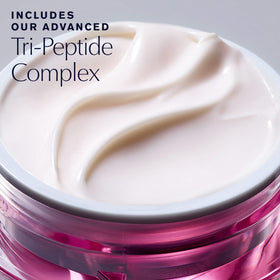 Estée Lauder open jar revealing cream interior for nourishing application benefits