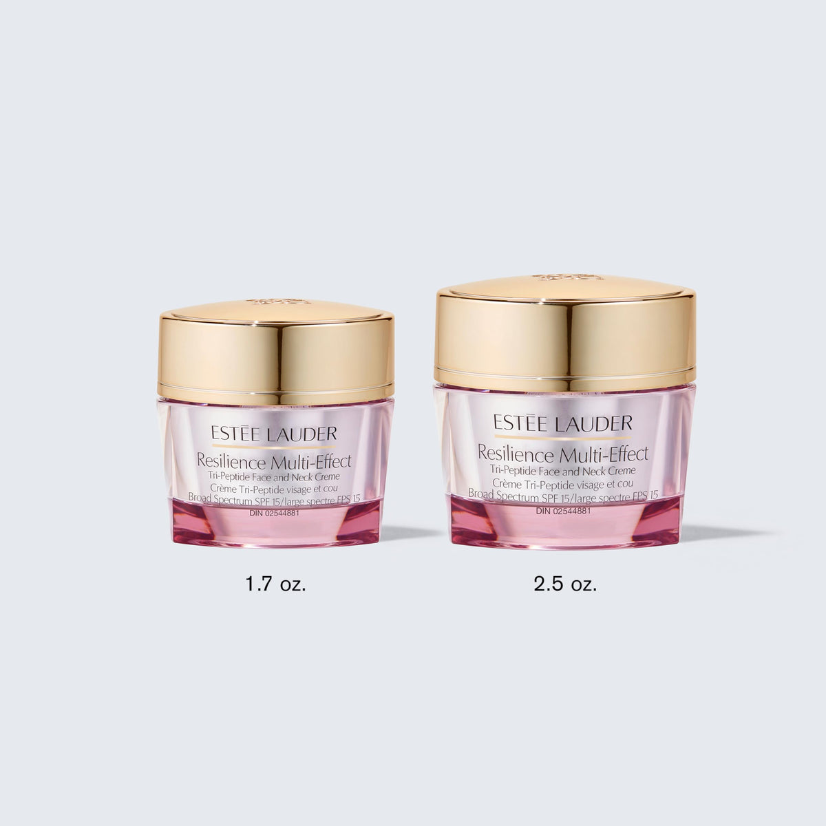 Estée Lauder on vanity beside skincare items representing daily routine benefits