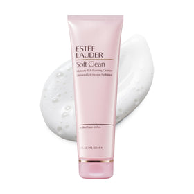 Estée Lauder front packaging showing product and calming design for visible luxury