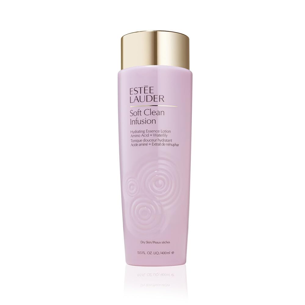 Estée Lauder front bottle view showing label and size, highlights easy dispensing