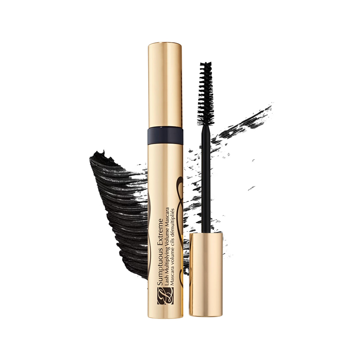 Estée Lauder front packaging shows product and shade, highlighting bold finish