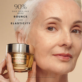 Estée Lauder cream texture close-up highlighting silky absorbent finish