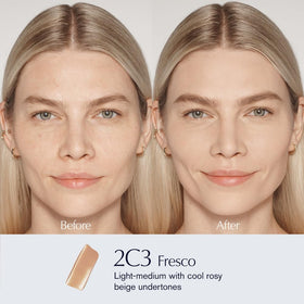 Estée Lauder tube nozzle detail for precise application and minimal waste