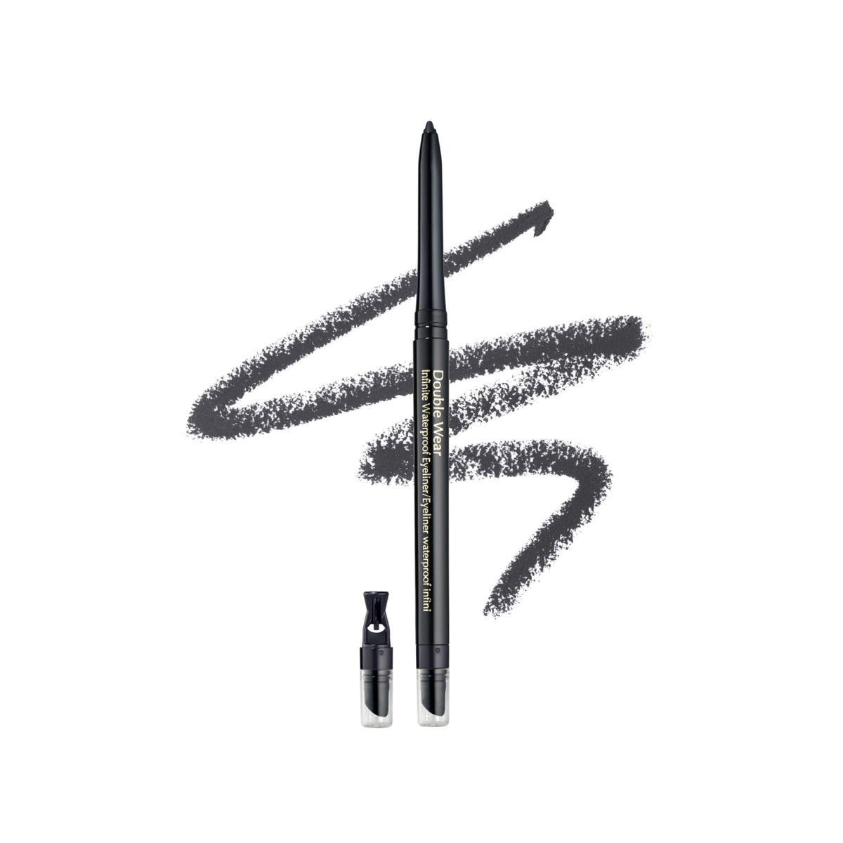 Estée Lauder pencil front packaging showing sleek branding and product color benefit longwear