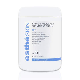 estheSKIN front packaging showing 1000 ml professional RF cream for consistent sessions