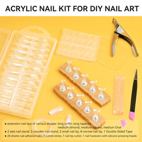 ESUOHYM assortment of art and gel-building brushes for detailed work