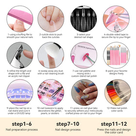 ESUOHYM magnetic nail stand holding tips steady for precise painting