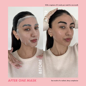 ESW Beauty Iced Chai Latte eye patches in hand for quick application