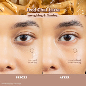 ESW Beauty opened packet with a single iced chai latte patch visible