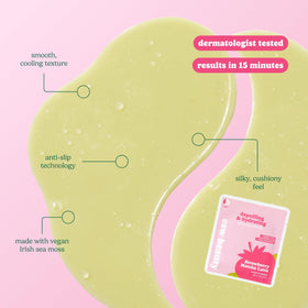 ESW Beauty ingredient display with strawberry and matcha benefits