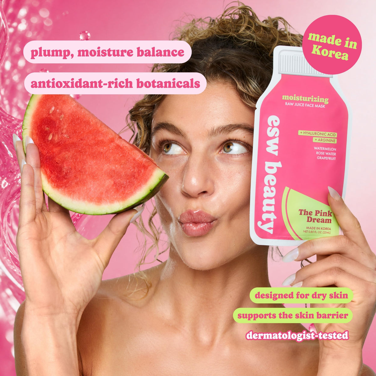 ESW Beauty mask held in hand showing compact size and portability