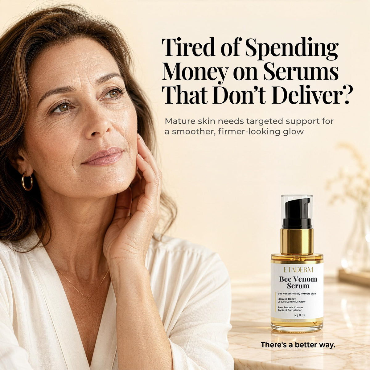 ETADERM manuka honey ingredient display emphasizing conditioning benefit