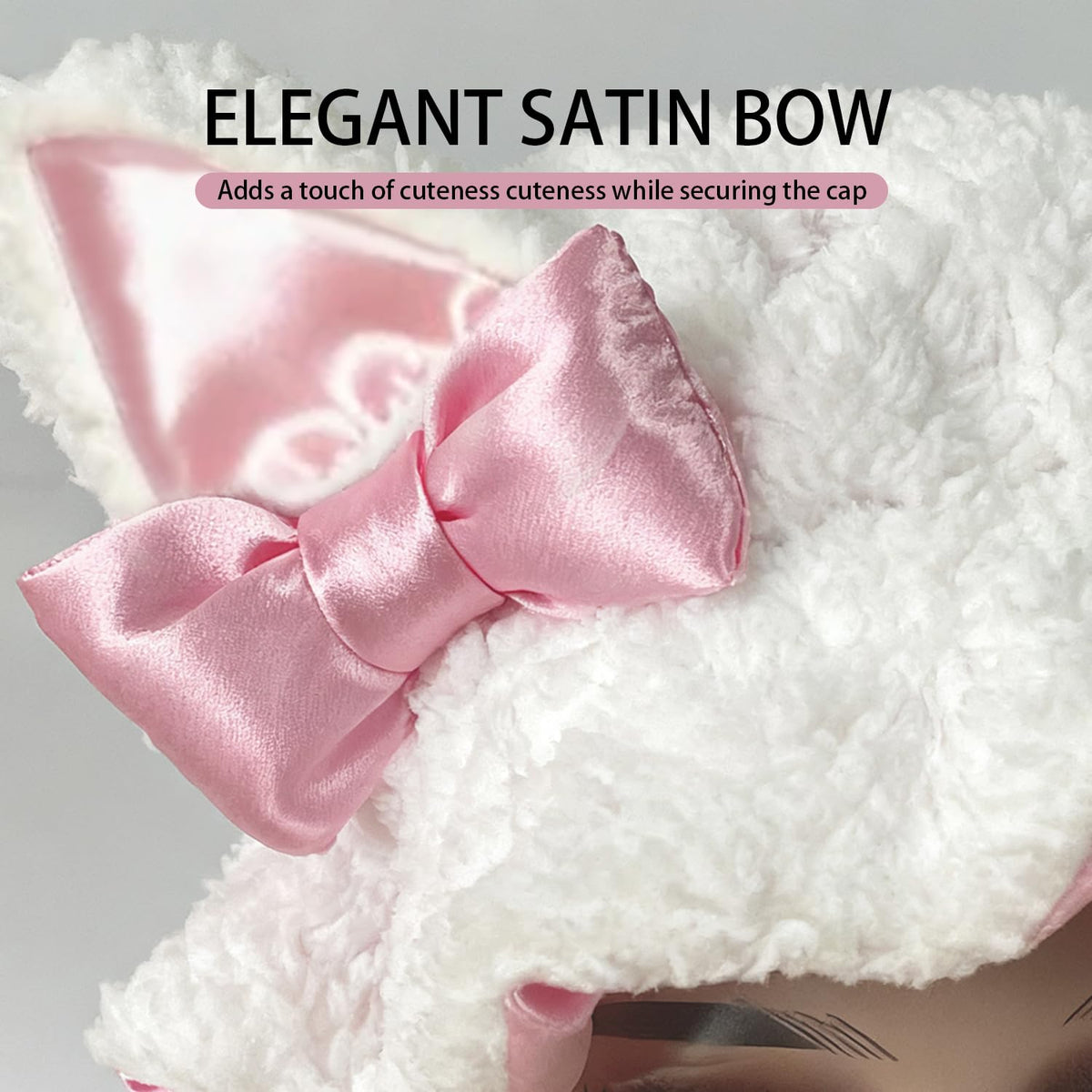 Etcial bonnet worn in bed showing secure overnight fit