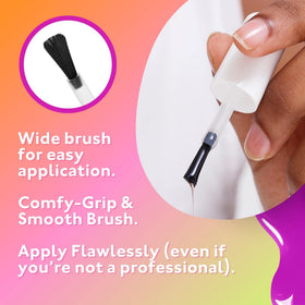 Eternal close-up of brush and stroke demonstrating smooth application and control