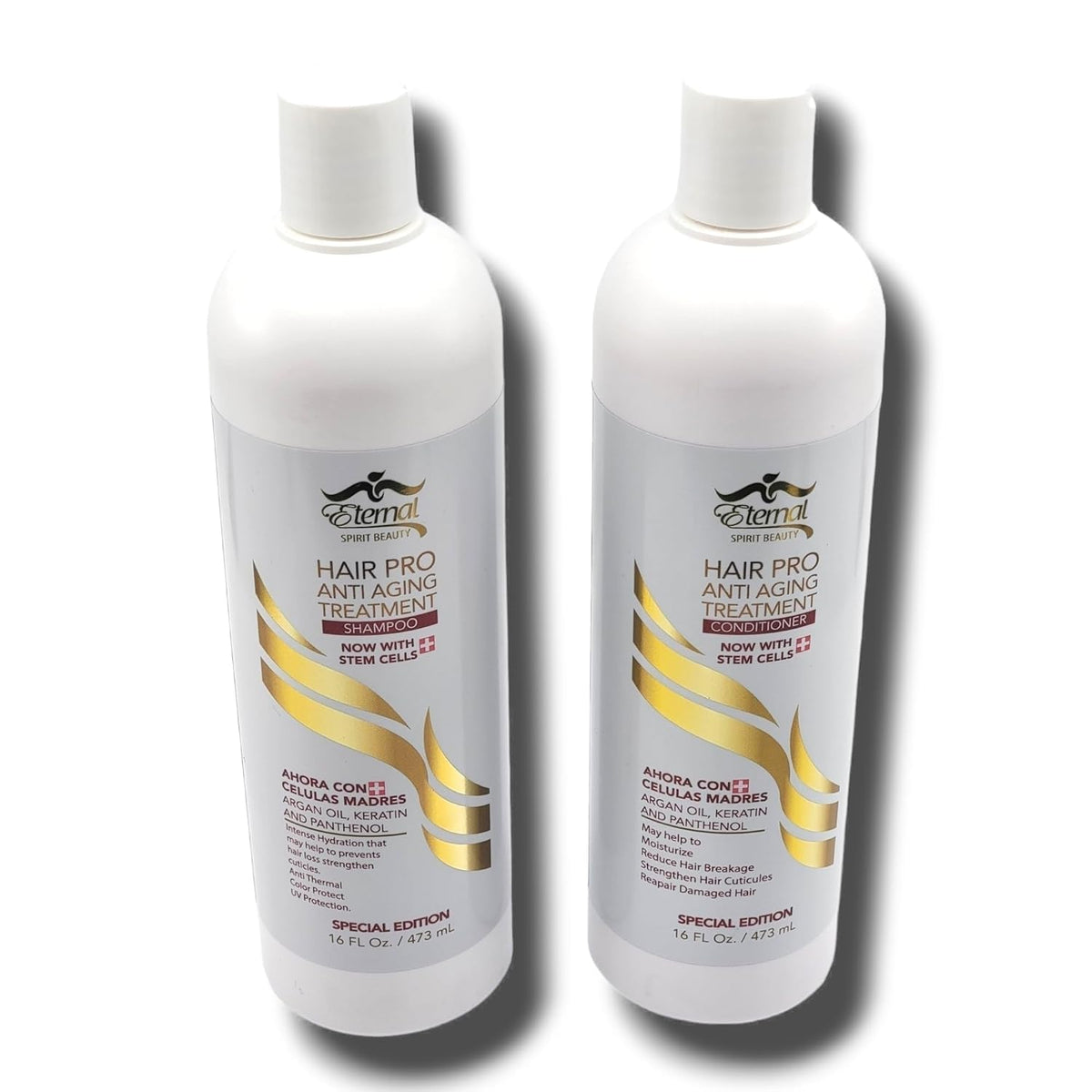 Eternal Spirit Beauty in-shower use image showing easy rinse for softer hair
