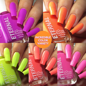 Eternal glossy texture detail highlighting vibrant color payoff and high shine