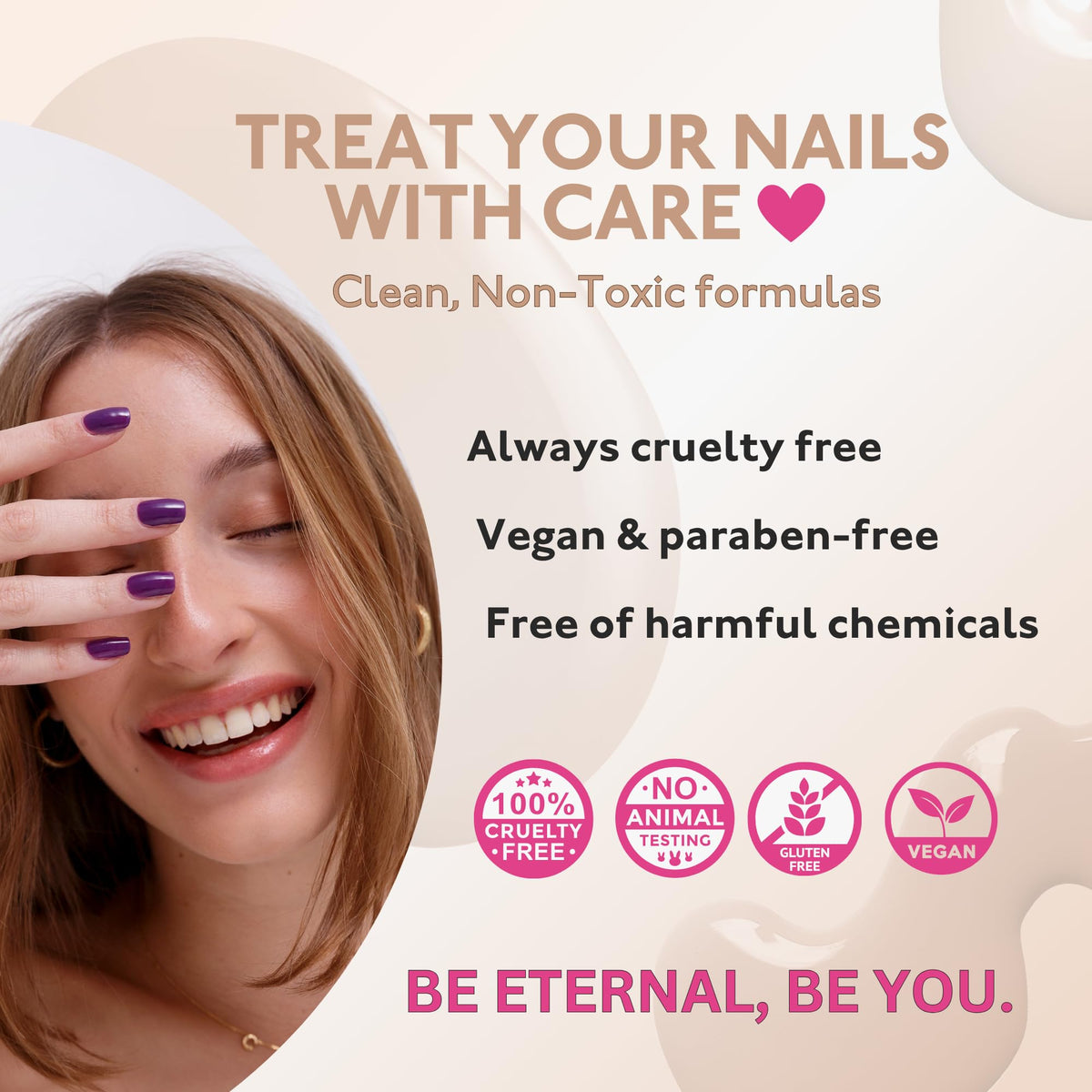 Eternal brand polishes packed in travel pouch showing easy-on-the-go use