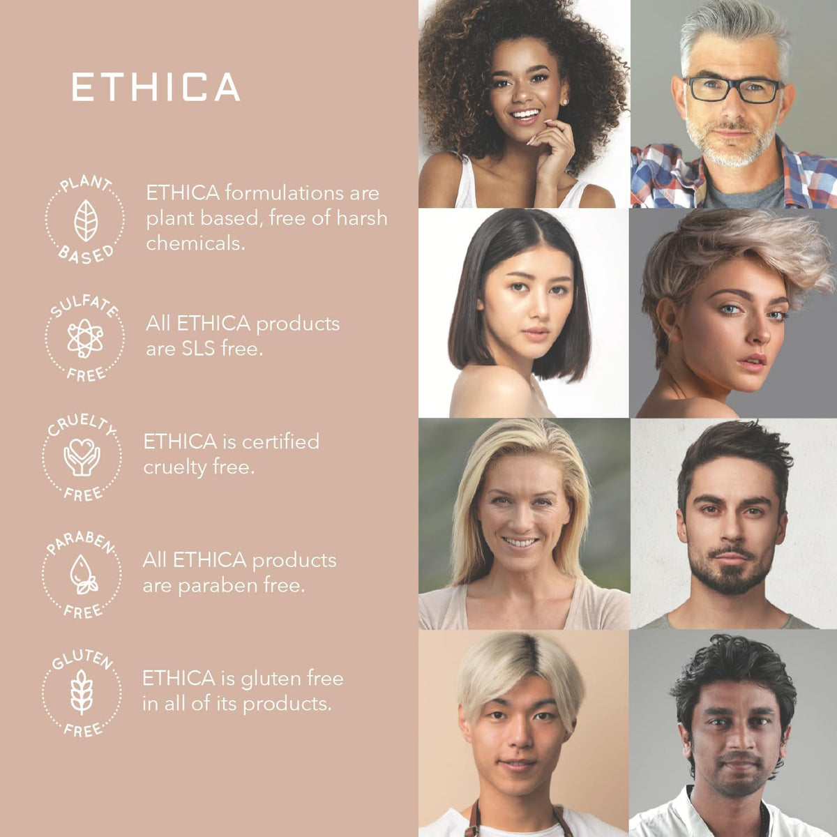 Ethica Beauty ingredients label highlighting active botanicals
