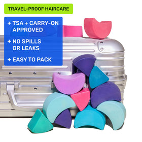 Ethique bars placed on bathroom shelf in lifestyle scene promoting sustainability