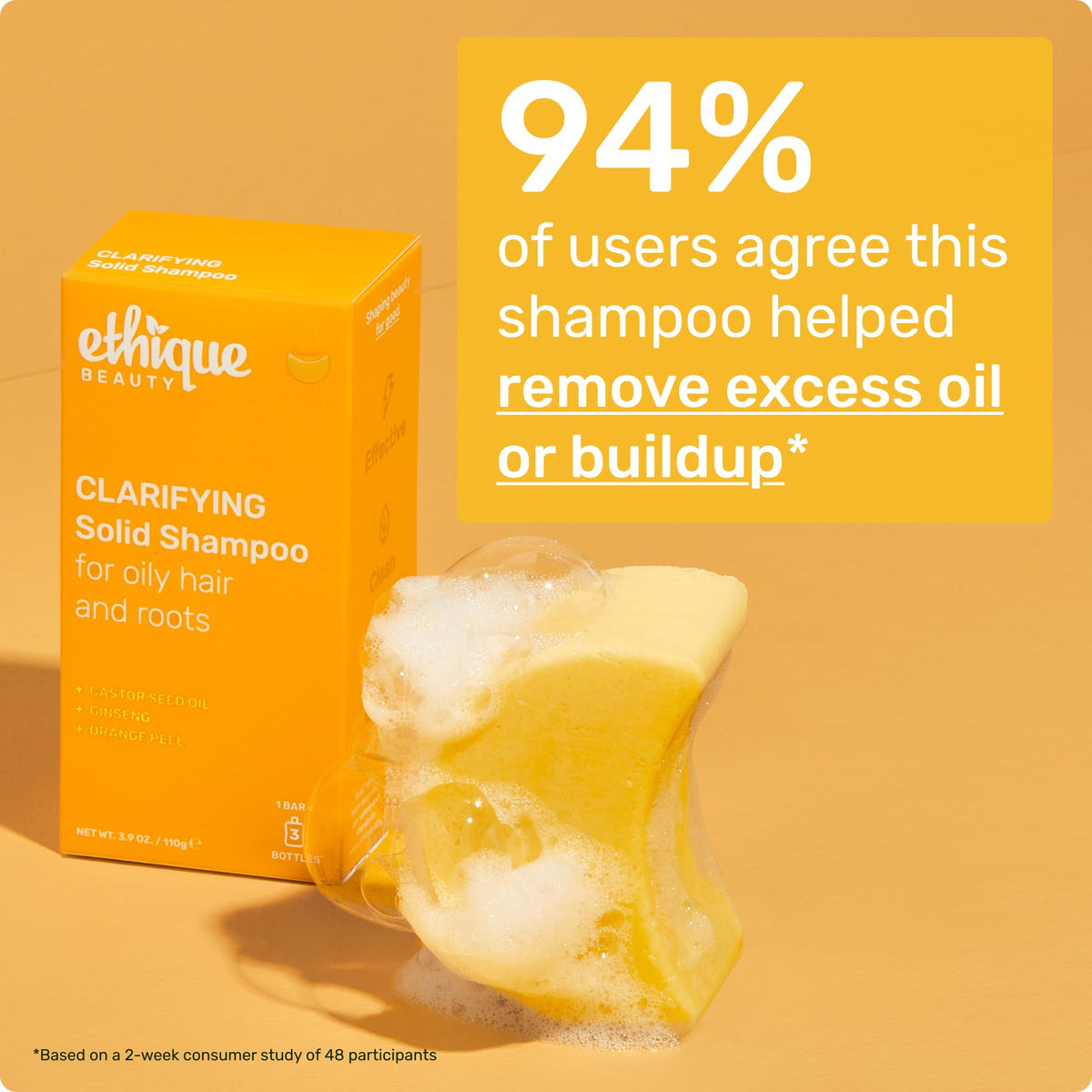 Ethique shampoo and conditioner bars in a shower setting demonstrating travel-friendly convenience