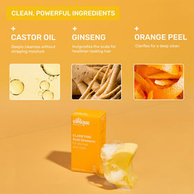 Ethique castor oil texture close-up highlighting nourishing oil for oil-control benefit