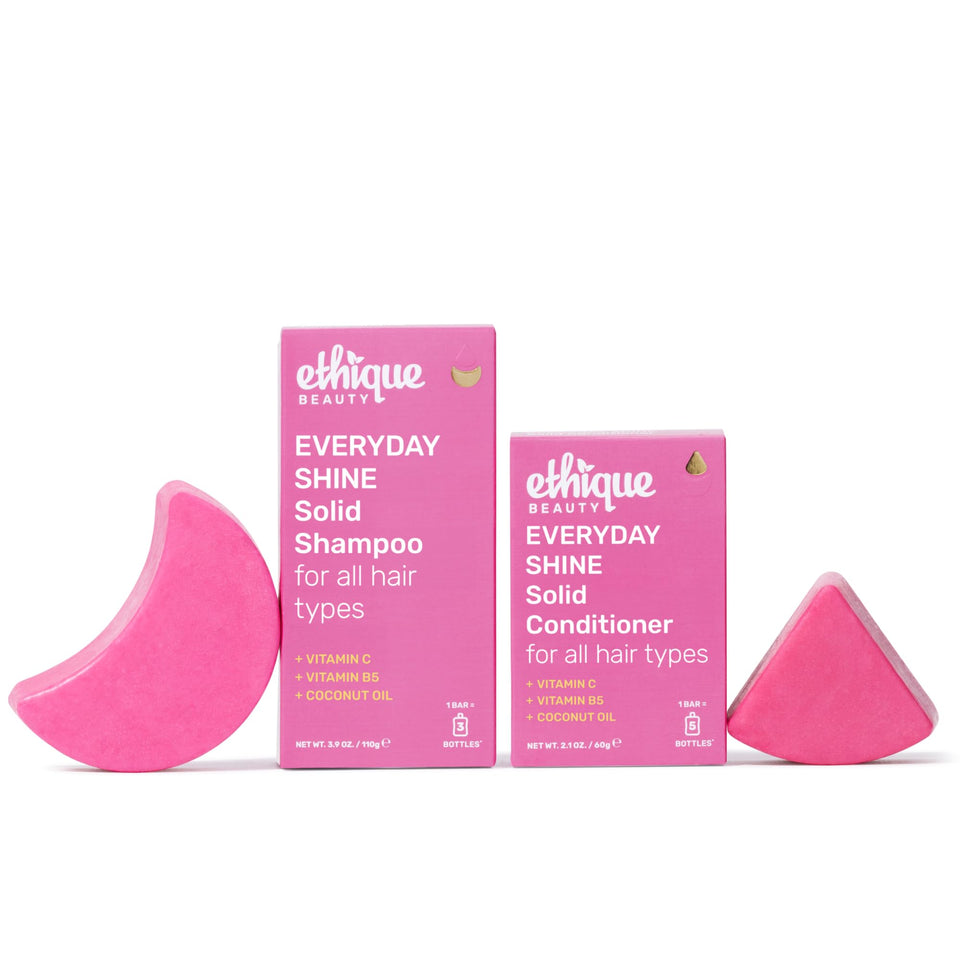 Ethique front packaging showing plastic‑free duo and eco benefits