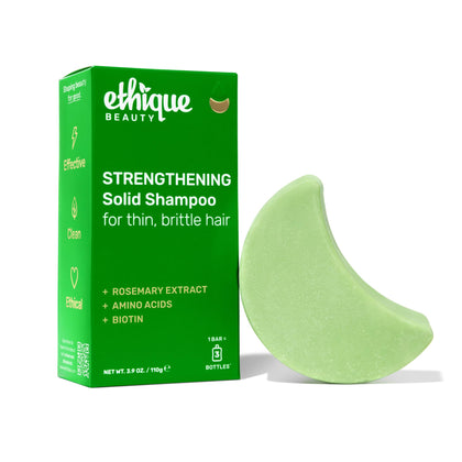 Ethique front bar showing rosemary label and strengthening benefit