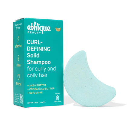 Ethique front packaging of Professor Curl bar showing eco-friendly benefit