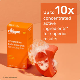 Ethique scalp massage application showing stimulation and root lift