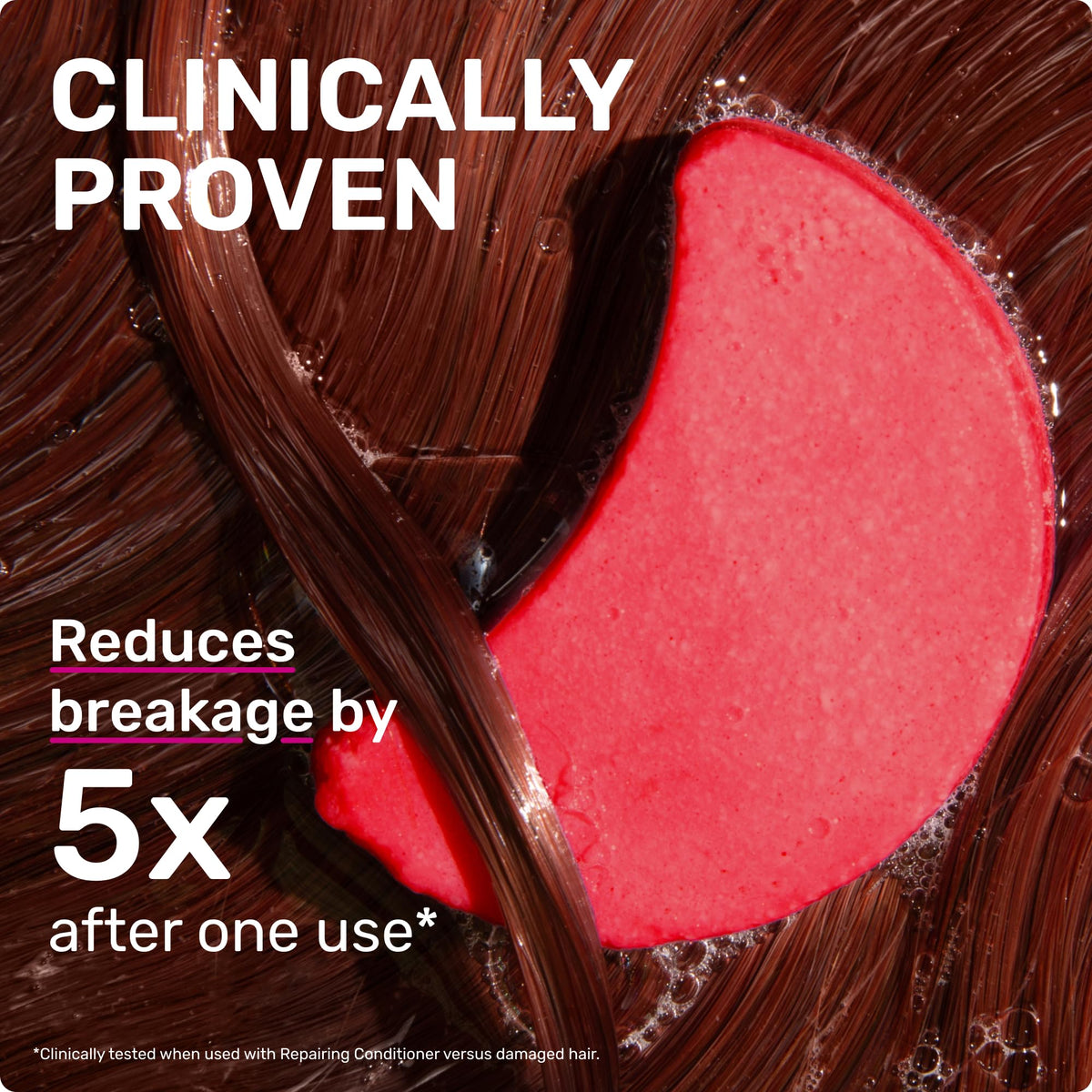 Ethique shampoo bar held in hand to show compact travel-friendly size