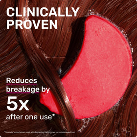 Ethique shampoo bar held in hand to show compact travel-friendly size
