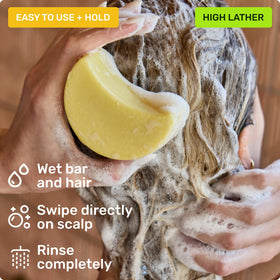 Ethique clarifying bar paired with conditioner bar for full routine