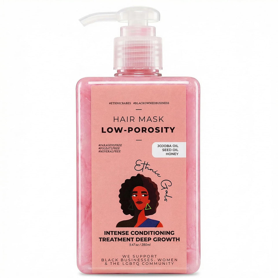 Ethnic Gals front packaging showing product benefits and size