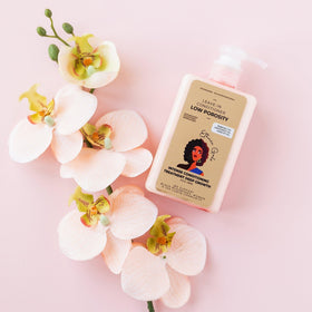 Ethnic Gals label close-up showing ingredients and low-porosity claims