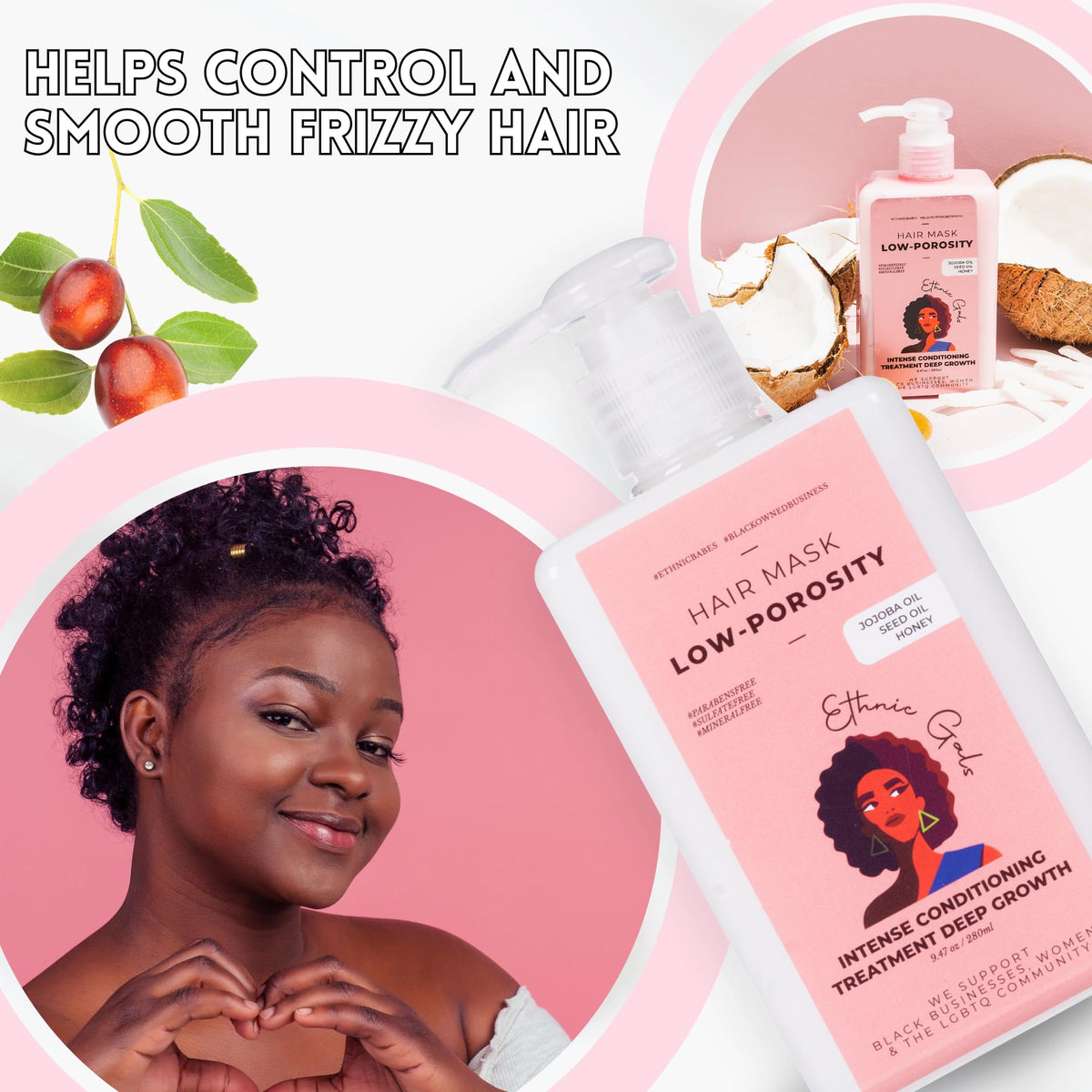 Ethnic Gals lifestyle scene on bathroom shelf suggesting daily routine