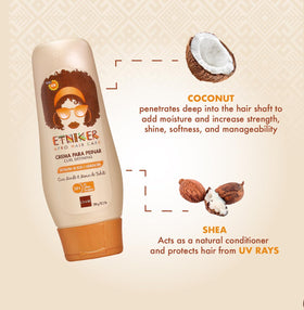 ETNIKER before and after curls showing improved definition and reduced frizz after use