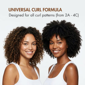 ETNIKER AFRO HAIR CARE applying gel to wavy hair for definition