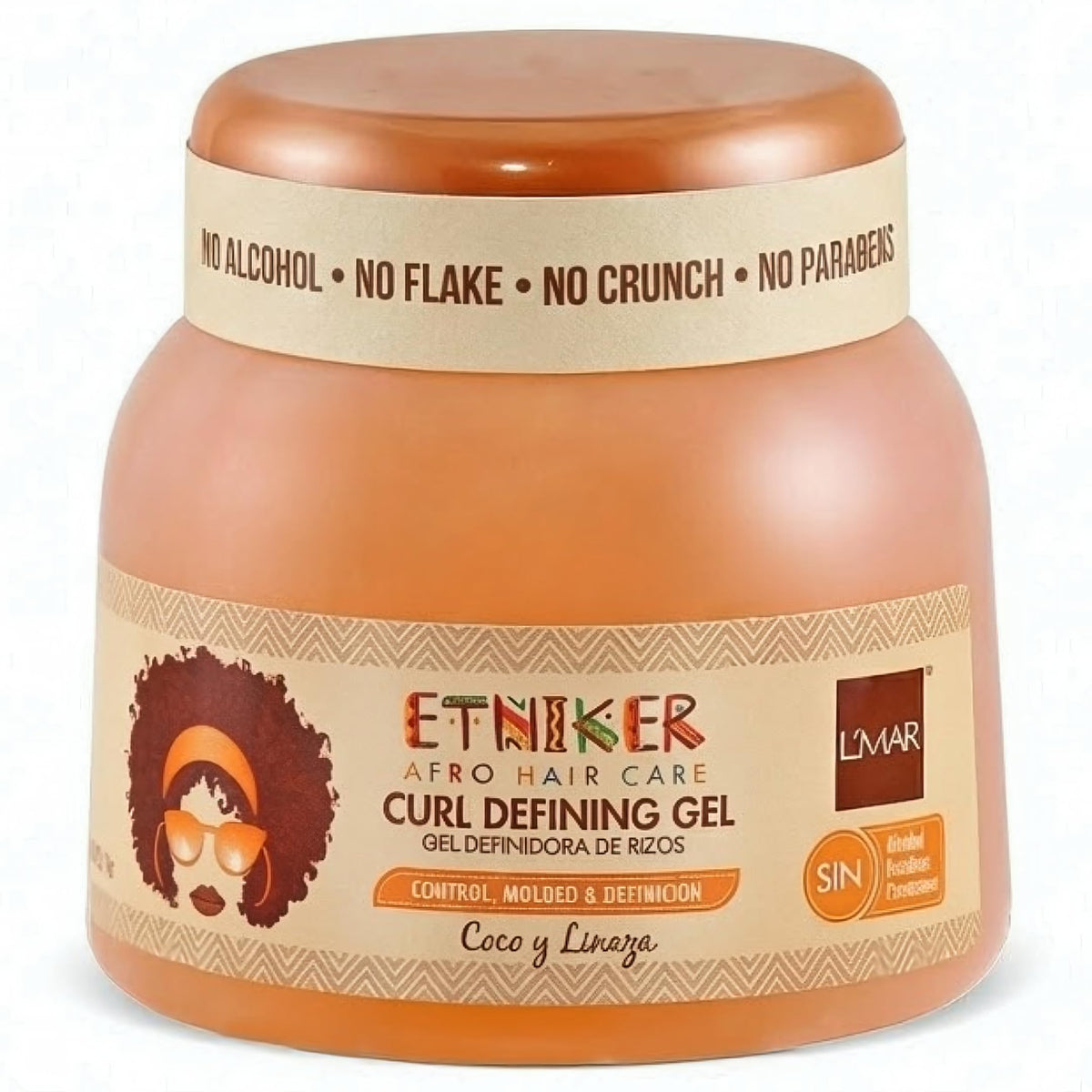 ETNIKER AFRO HAIR CARE front jar view shows professional hold