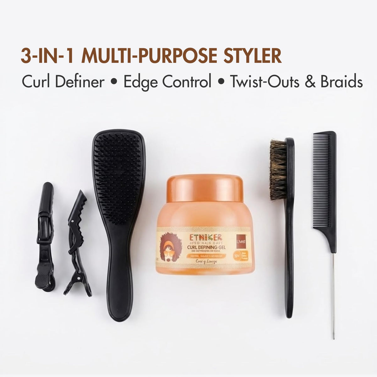 ETNIKER AFRO HAIR CARE twist-out before and after shows enhanced curls