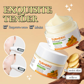 Etuanxi face cream jar open with cream swipe, showing moisturizing, non-greasy feel