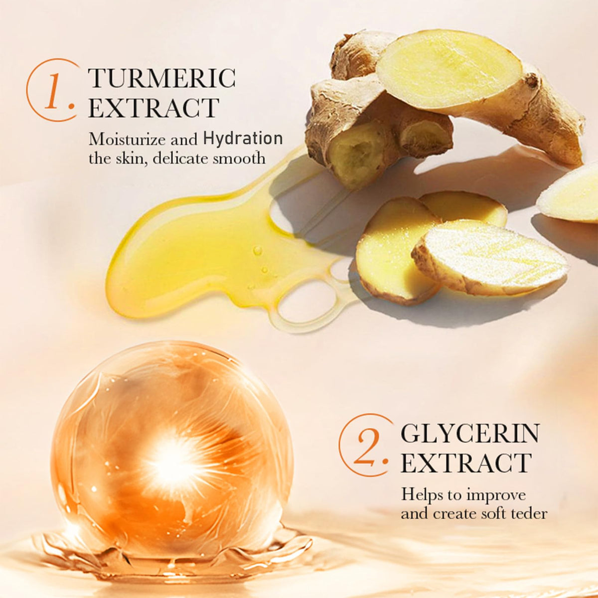 Etuanxi five turmeric mask sheets laid out for weekly rejuvenating treatment