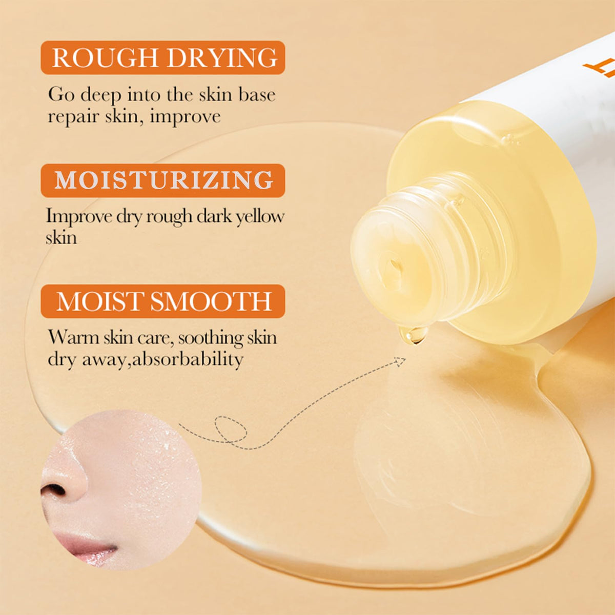 Etuanxi toner bottle being poured, showing hydrating, fast-absorbing formula