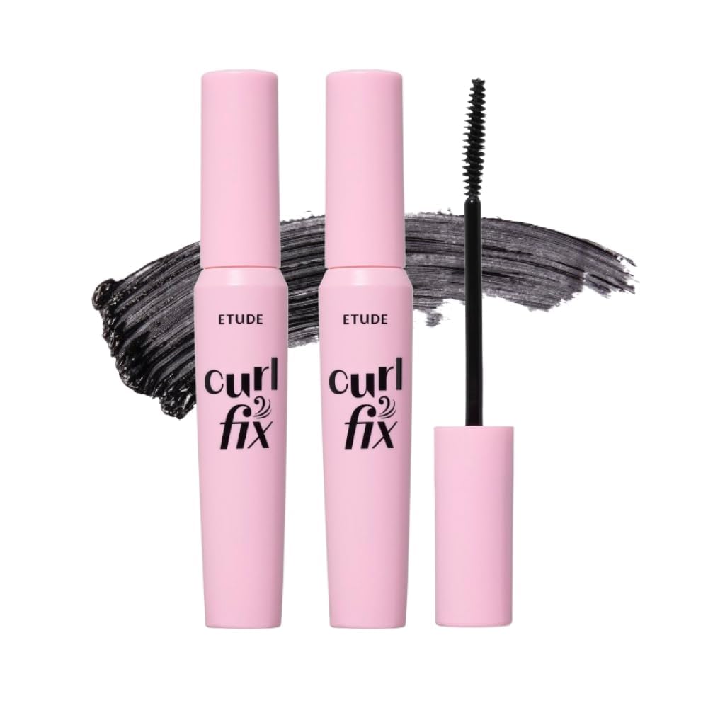 ETUDE front packaging showing two mascara tubes and set benefit