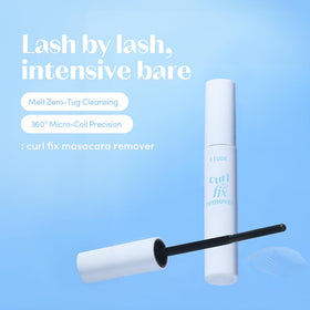 ETUDE application on upper lashes demonstrating targeted removal and less tugging